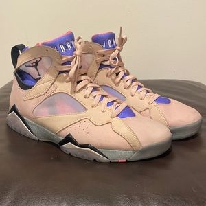 Air Jordan 7 Retro SE Sapphire Tan black Violet Pink Mens size 10.5 used